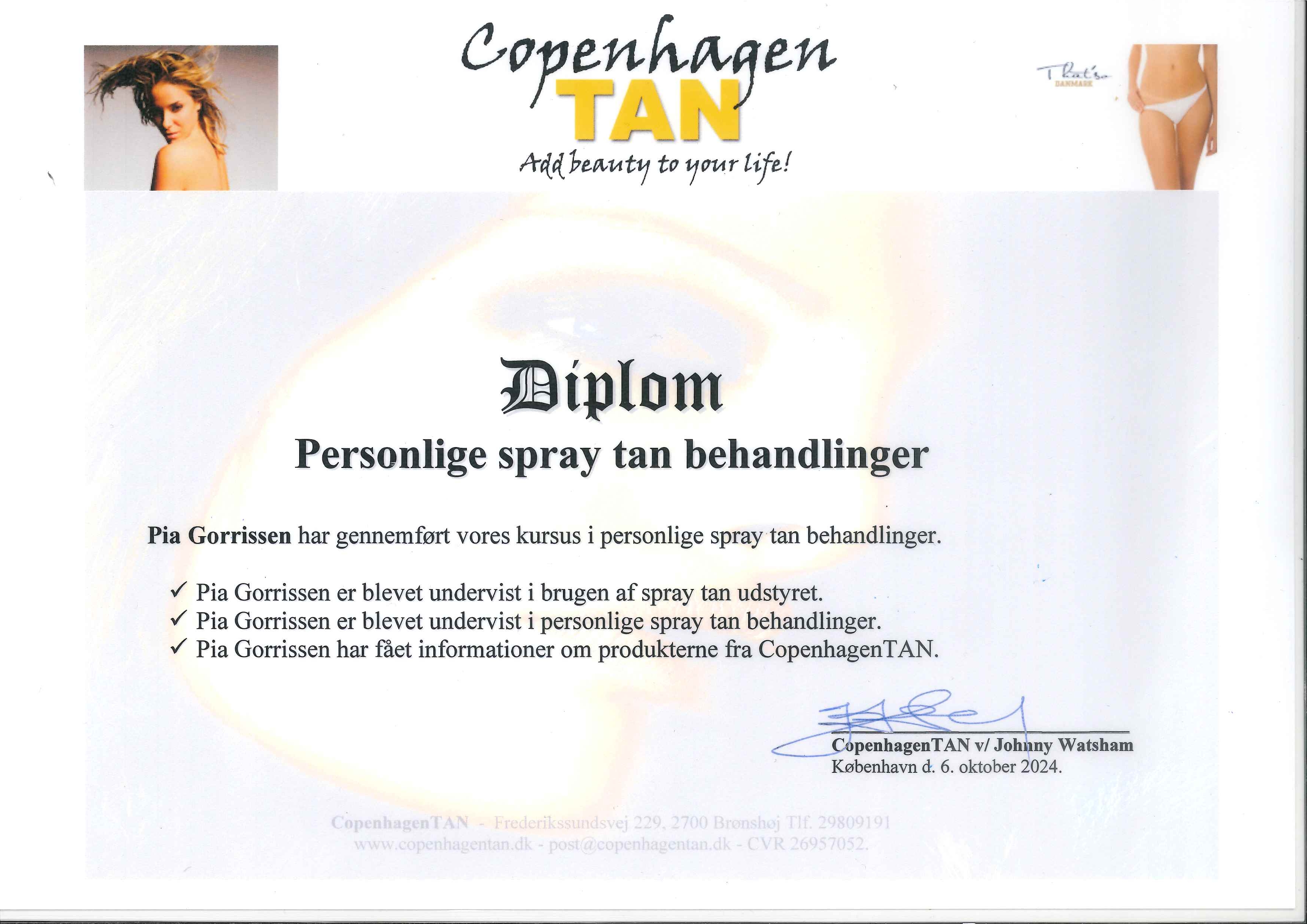Spraytan-diplom